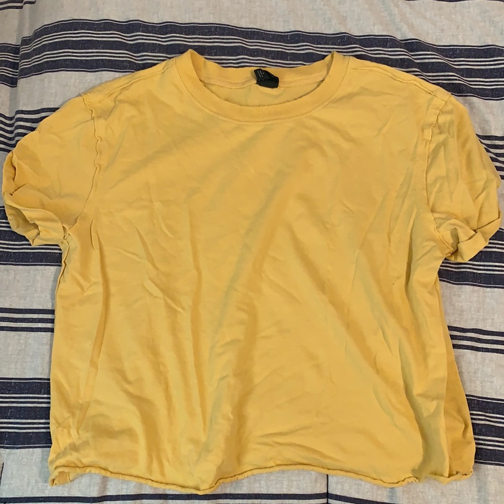 Yellow crop top